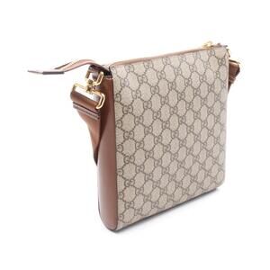 Gucci GG Supreme Messenger Bag Shoulder Canvas Leather Beige Brown